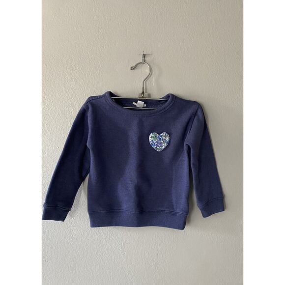 Crewcuts Sweatshirt Girls Heart Pocket Pullover Sweater Style# AZ920 Size XXS - Picture 1 of 4